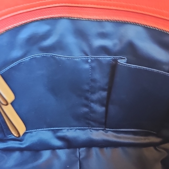 Coach 2013 Park Colorblock Carrie Tote Orange Blue Brown - Picture 13 of 14